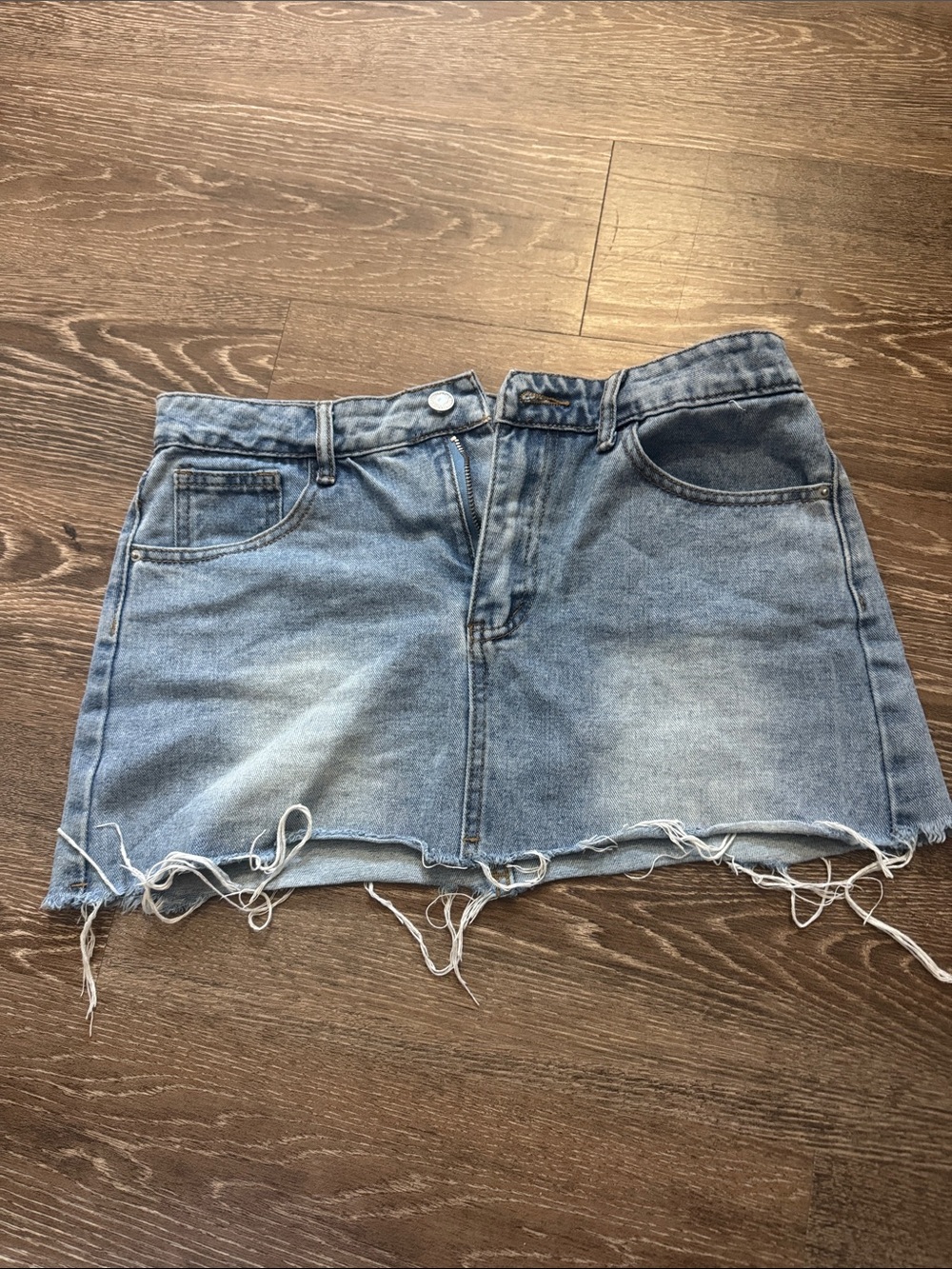 Denim mini skirt
